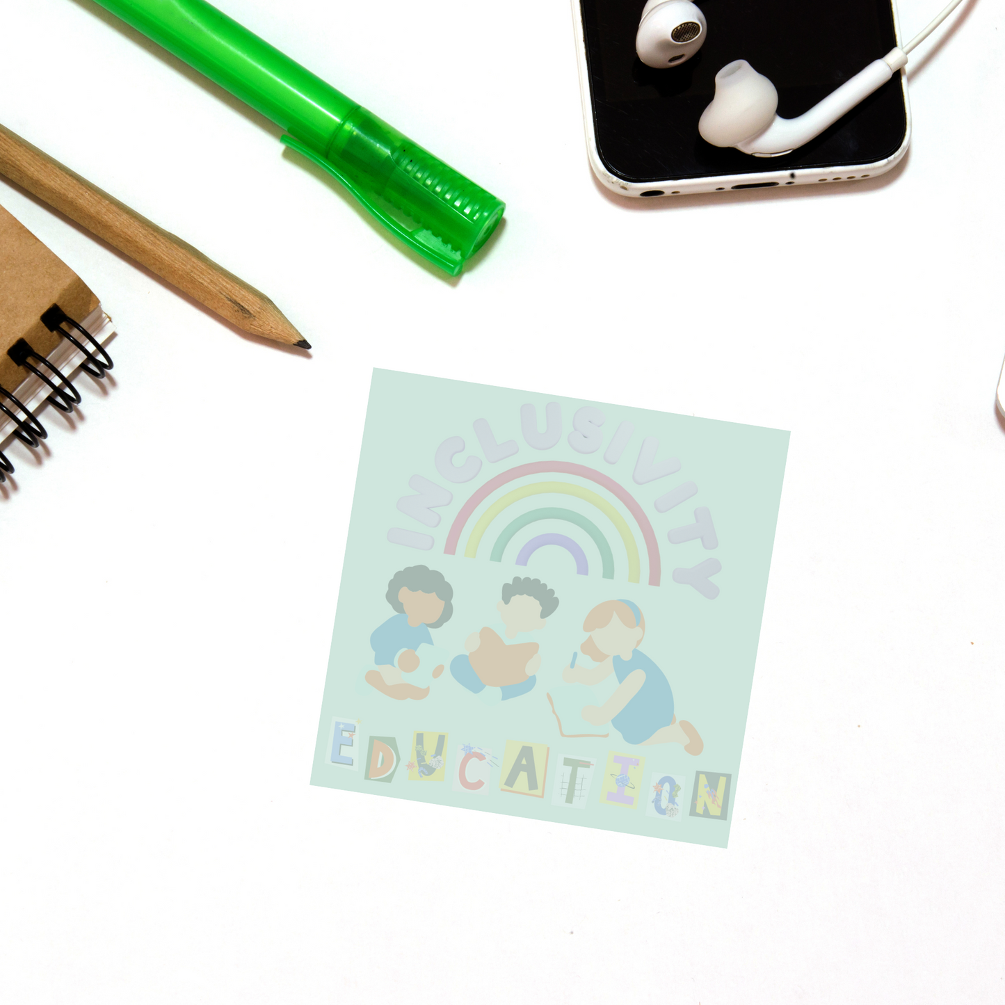 3x3 special education notepad