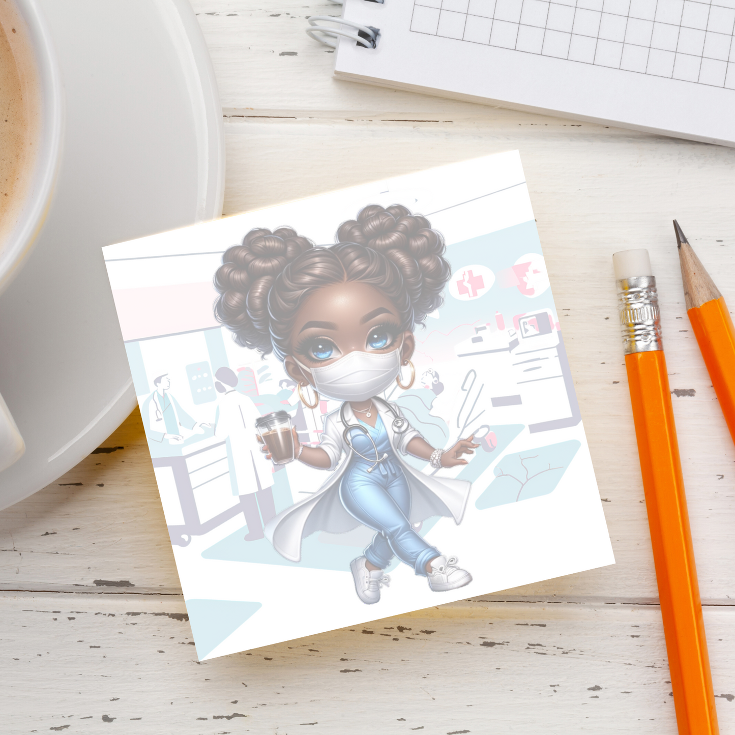 Chibi Nurse Notepad 3x3
