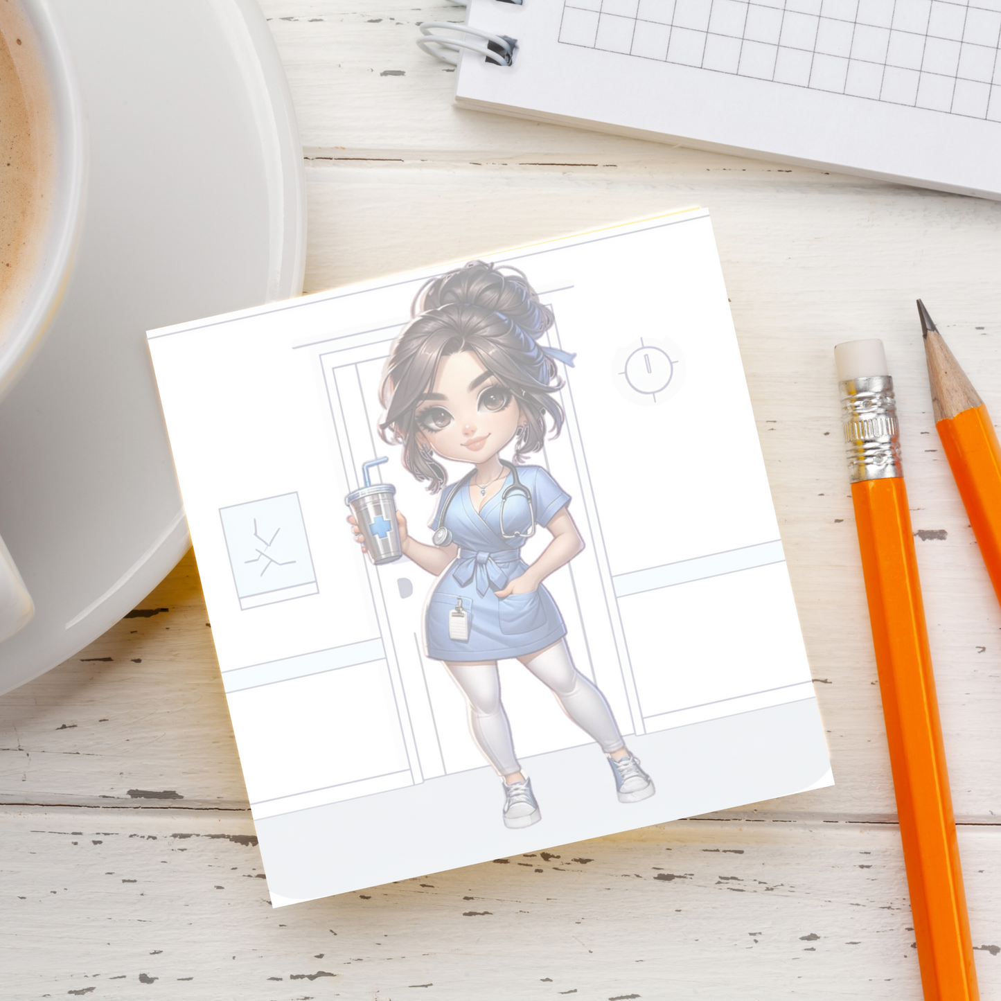 Chibi Nurse Notepad 3x3