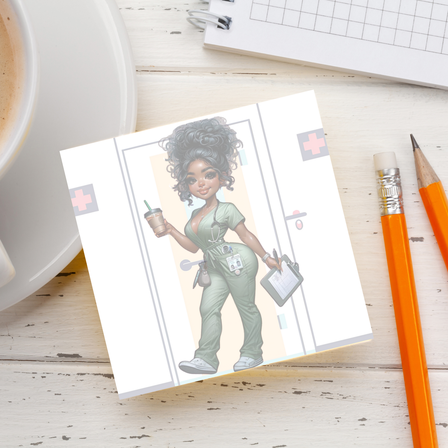 Chibi Nurse Notepad 3x3