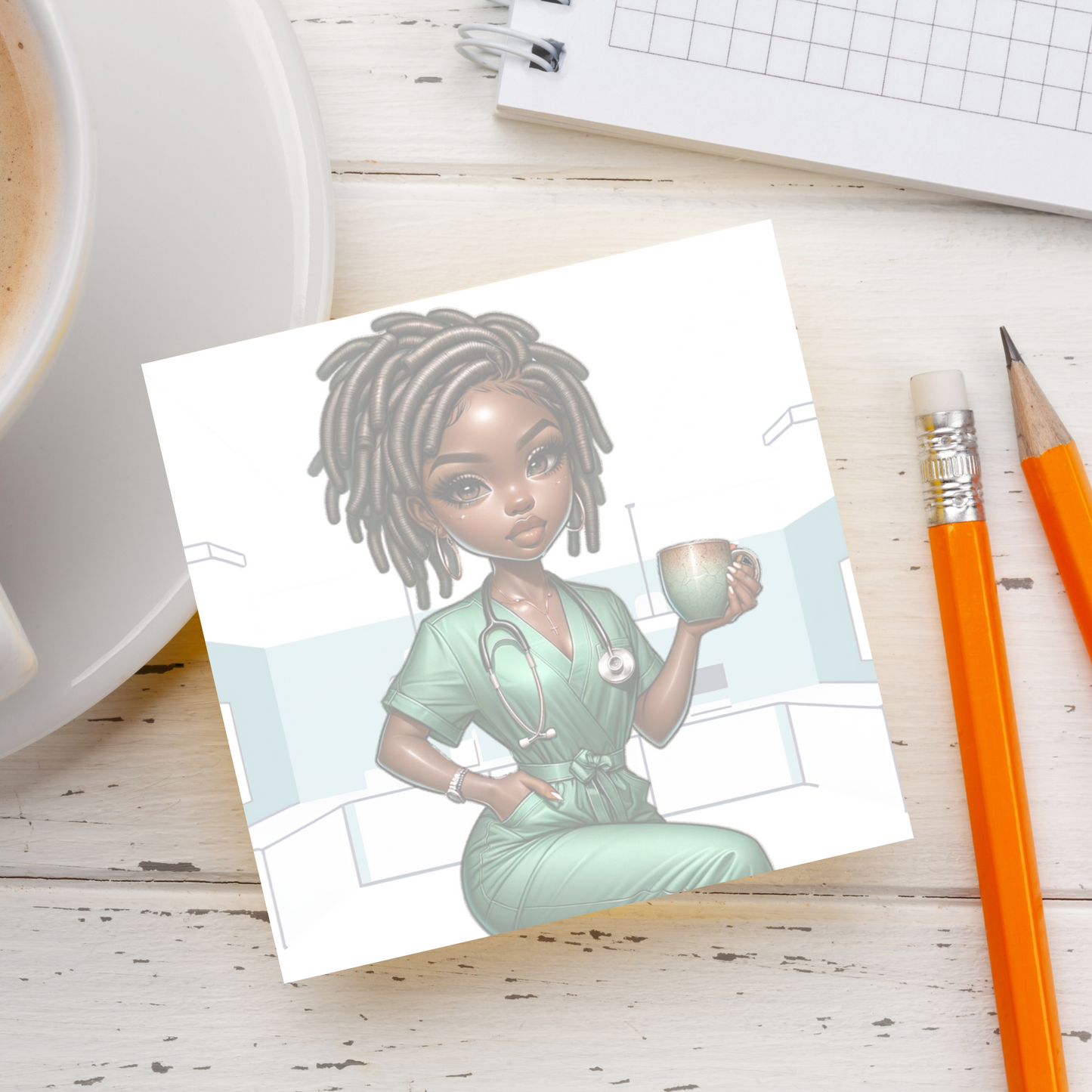 Chibi Nurse Notepad 3x3