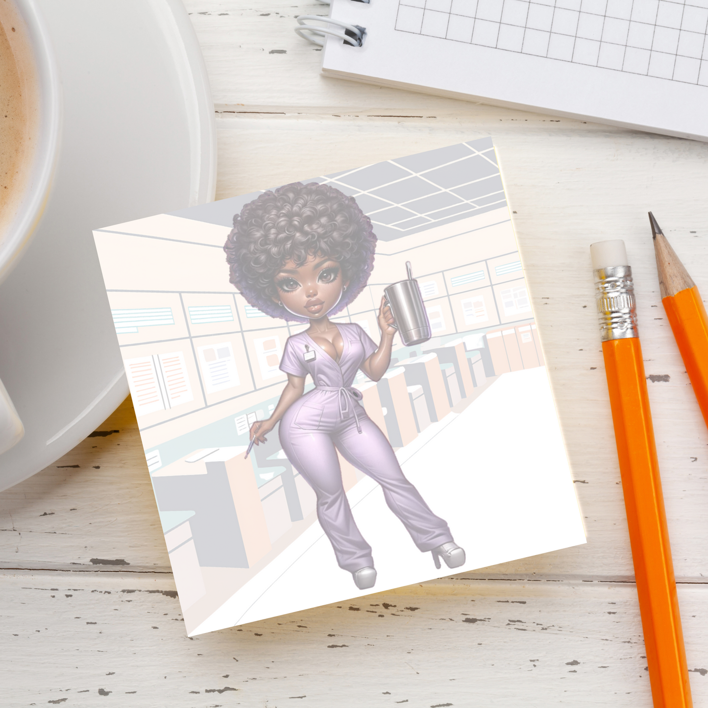 Chibi Nurse Notepad 3x3