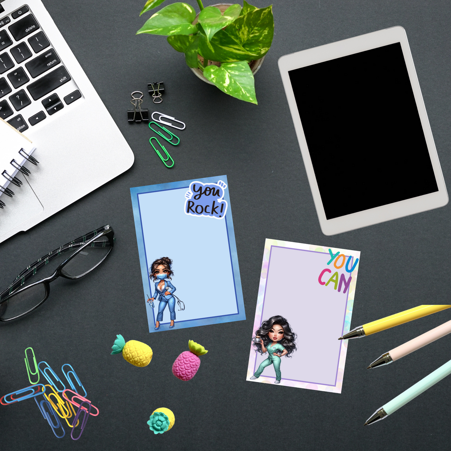 💖🩺 Chibi Nurse Notepad Collection | 4x6 Cute Pads | 25 Adorable Designs | 50 Pages 🌈💊