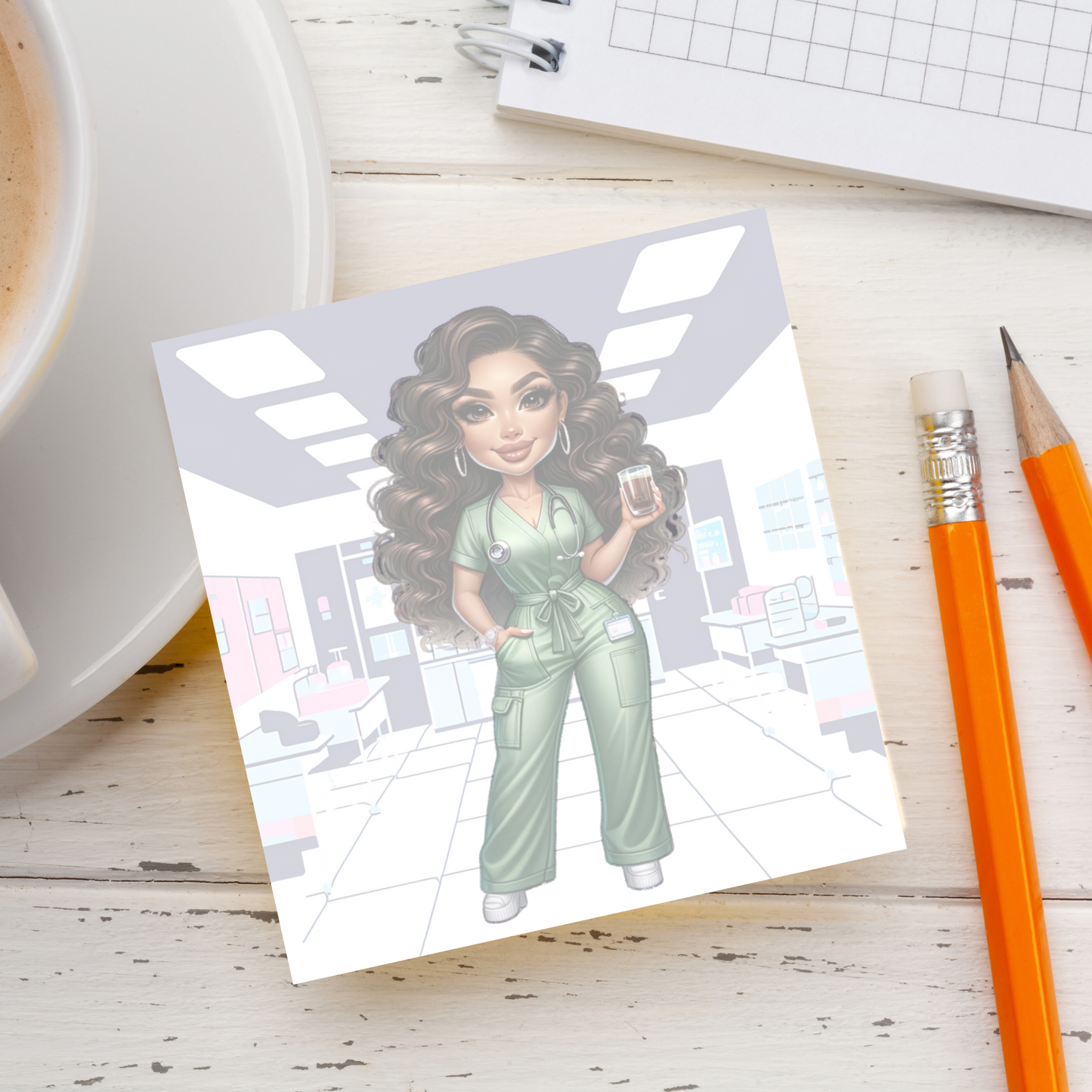 Chibi Nurse Notepad 3x3