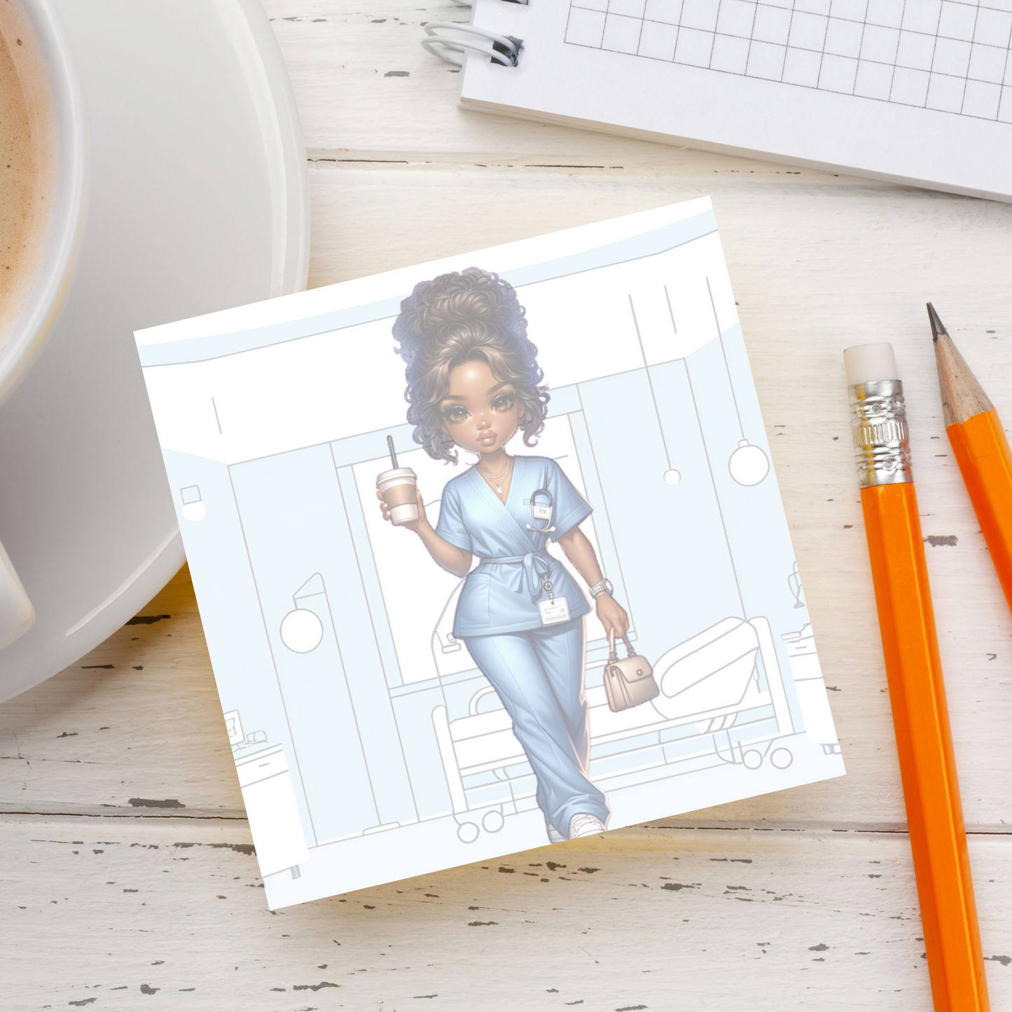 Chibi Nurse Notepad 3x3