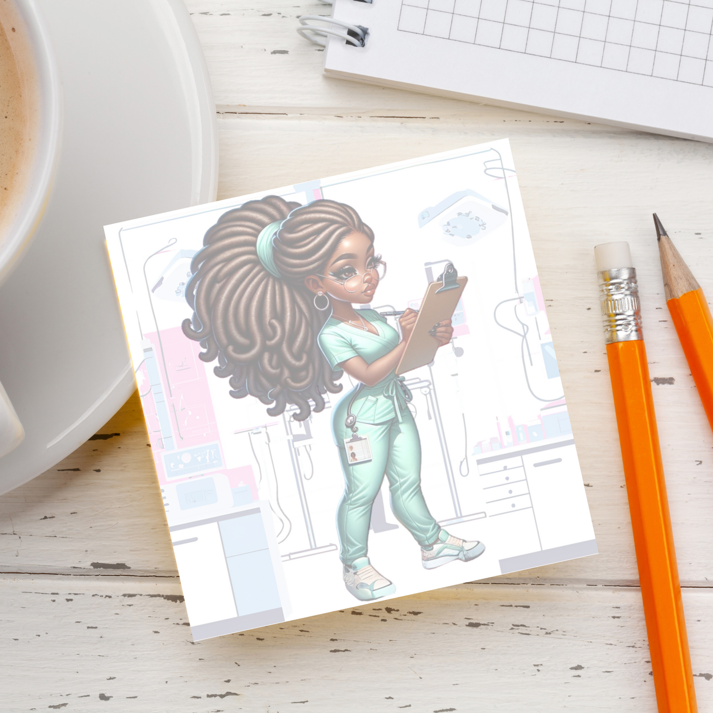 Chibi Nurse Notepad 3x3
