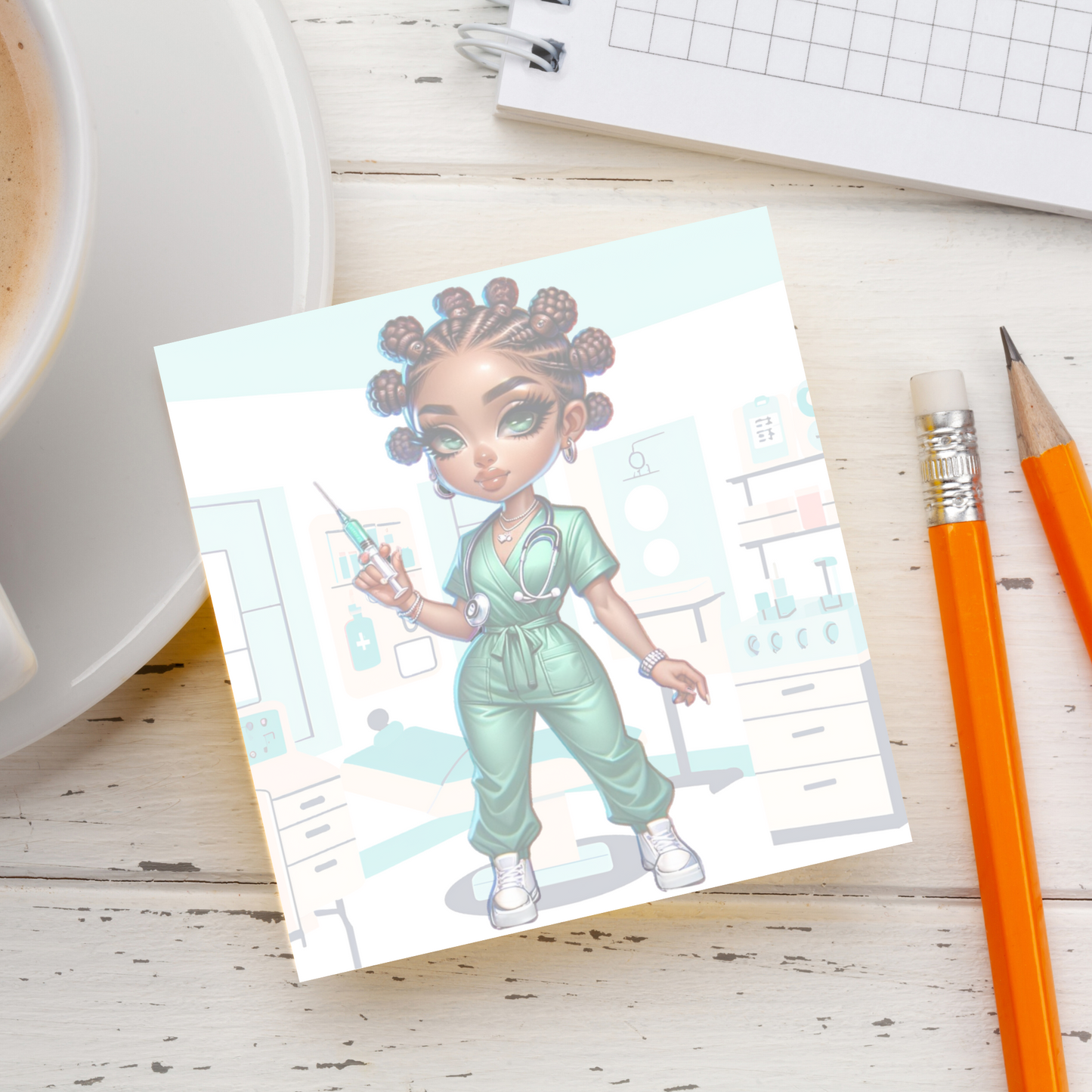 Chibi Nurse Notepad 3x3