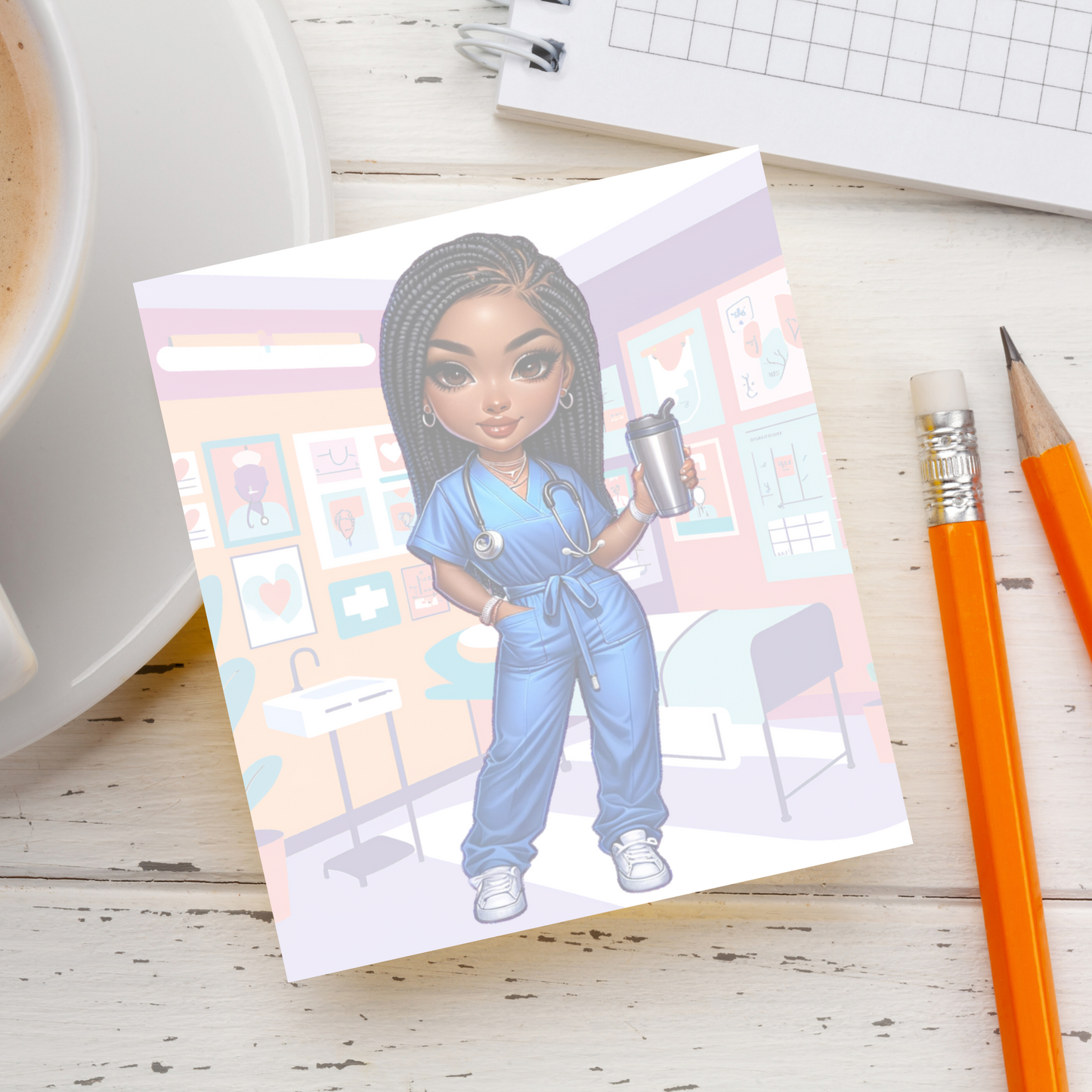 Chibi Nurse Notepad 3x3