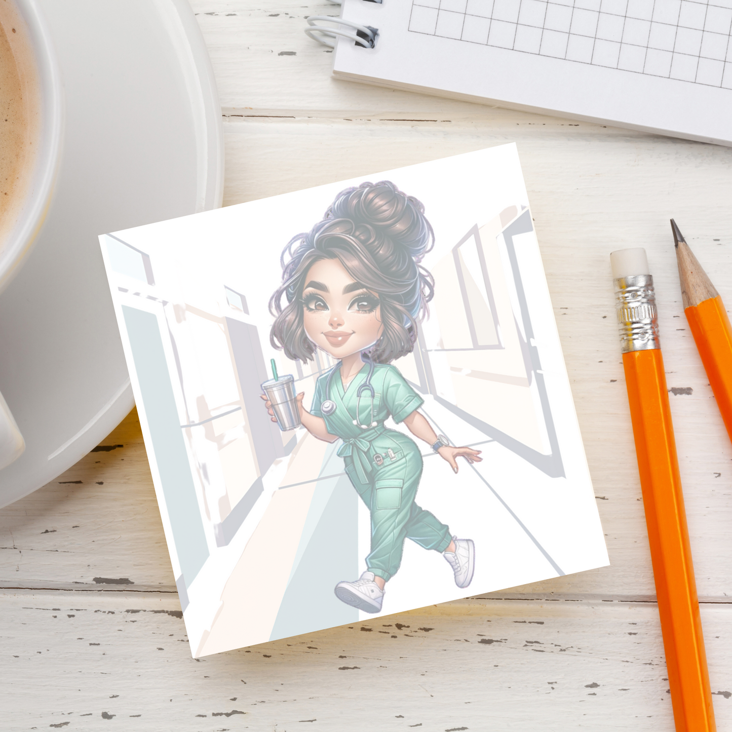 Chibi Nurse Notepad 3x3