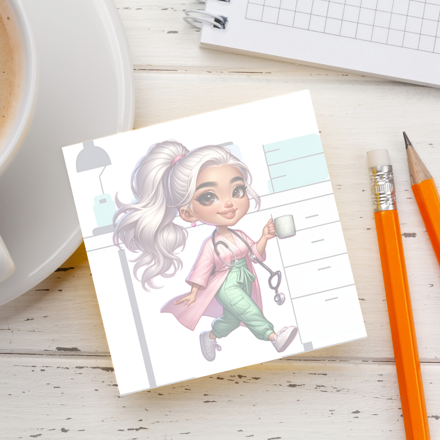 Chibi Nurse Notepad 3x3