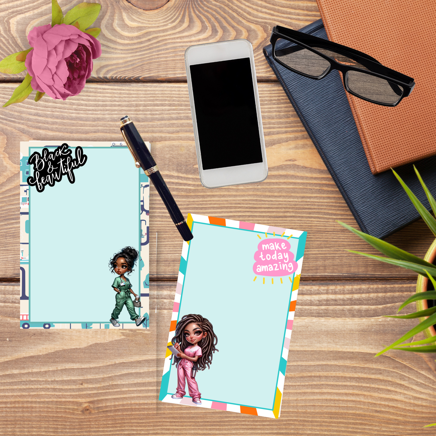 💖🩺 Chibi Nurse Notepad Collection | 4x6 Cute Pads | 25 Adorable Designs | 50 Pages 🌈💊