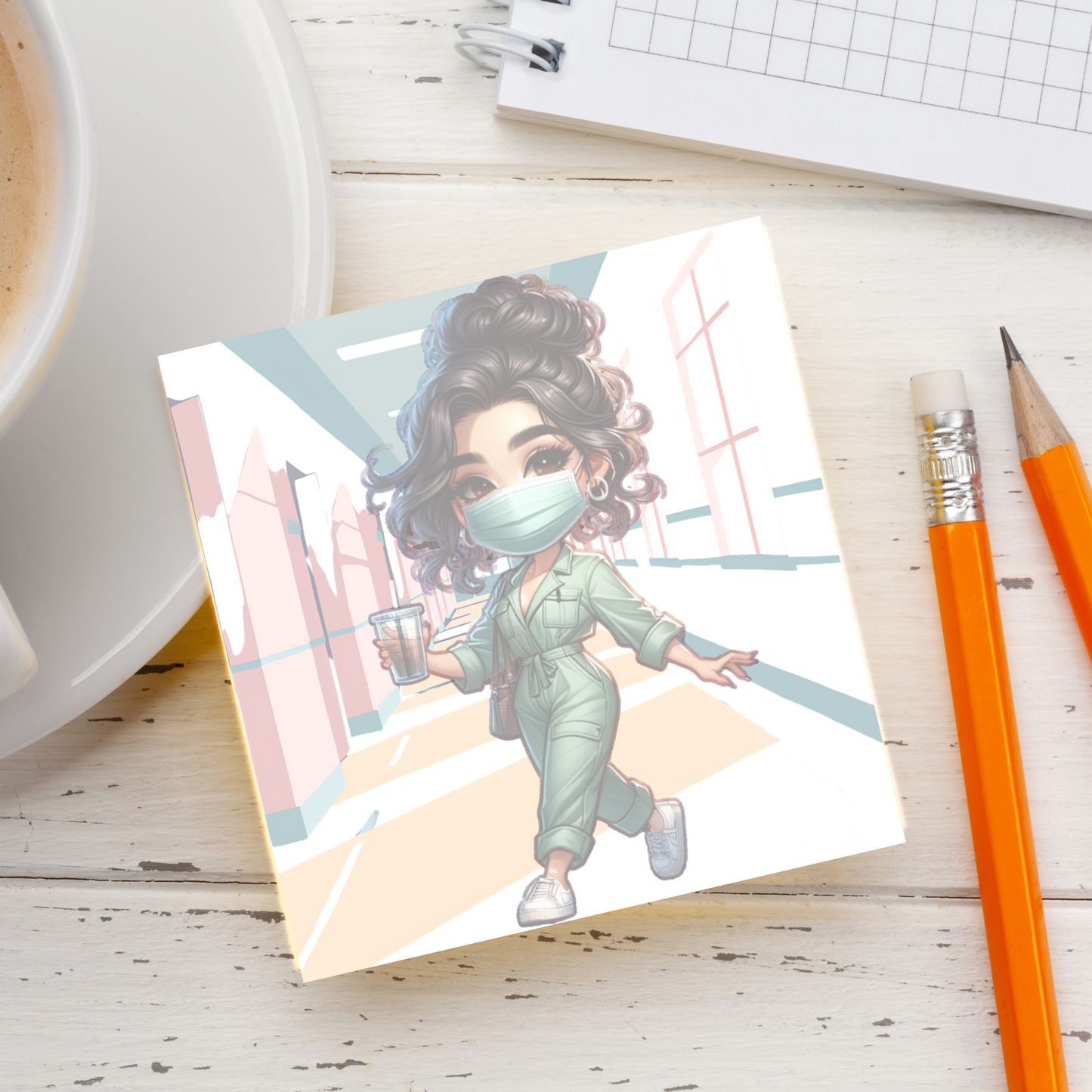 Chibi Nurse Notepad 3x3