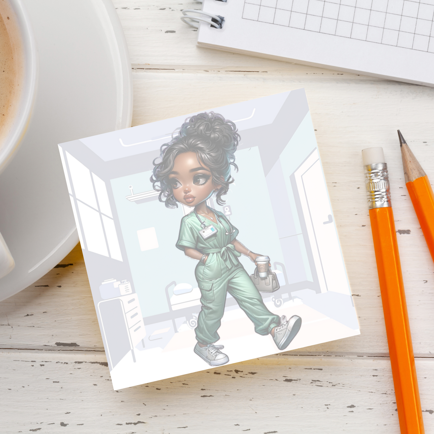 Chibi Nurse Notepad 3x3
