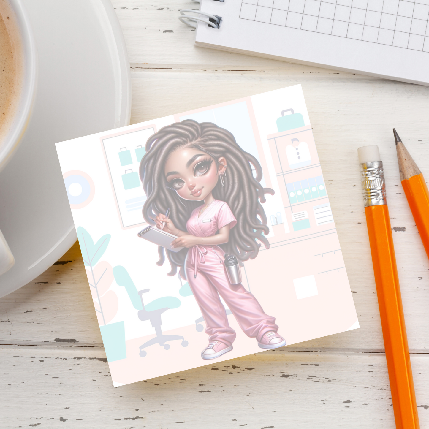 Chibi Nurse Notepad 3x3