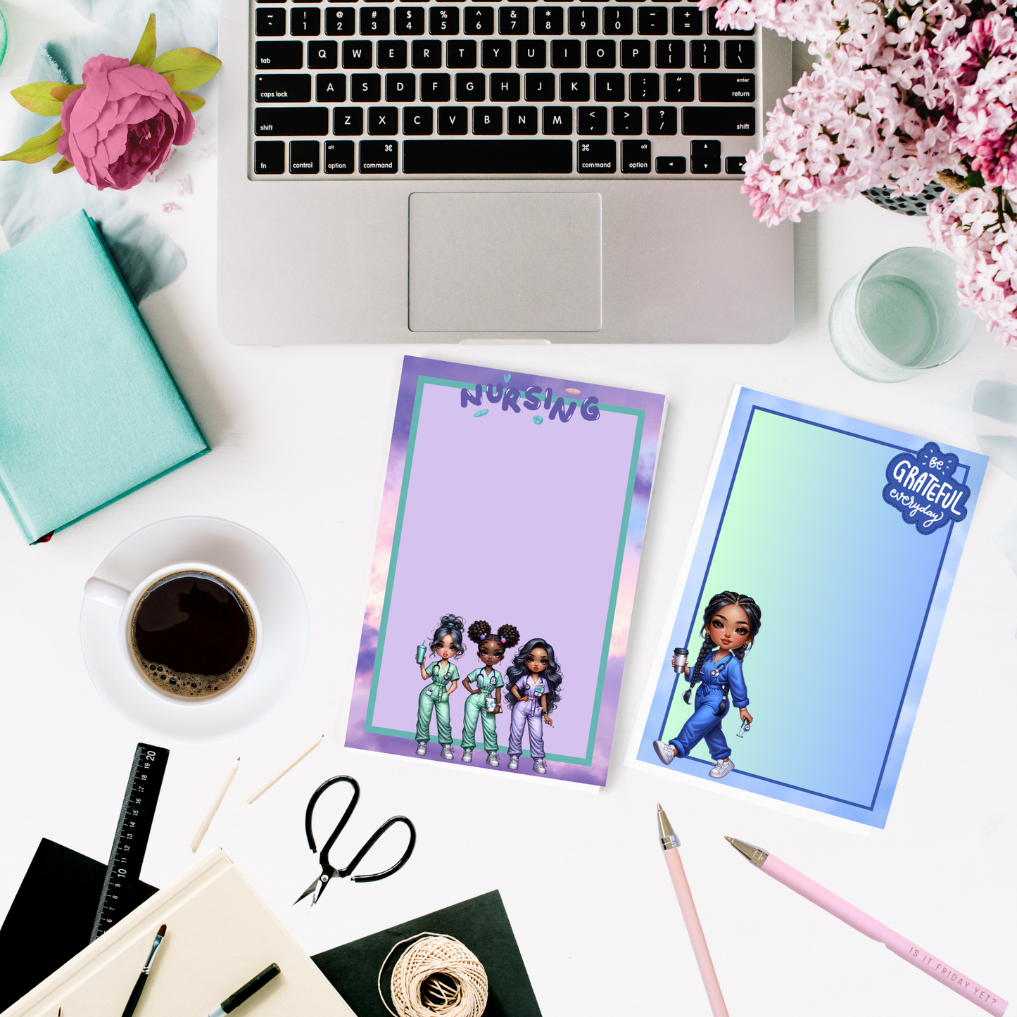 💖🩺 Chibi Nurse Notepad Collection | 4x6 Cute Pads | 25 Adorable Designs | 50 Pages 🌈💊