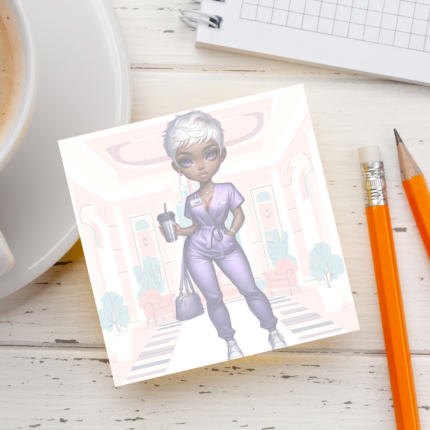 Chibi Nurse Notepad 3x3