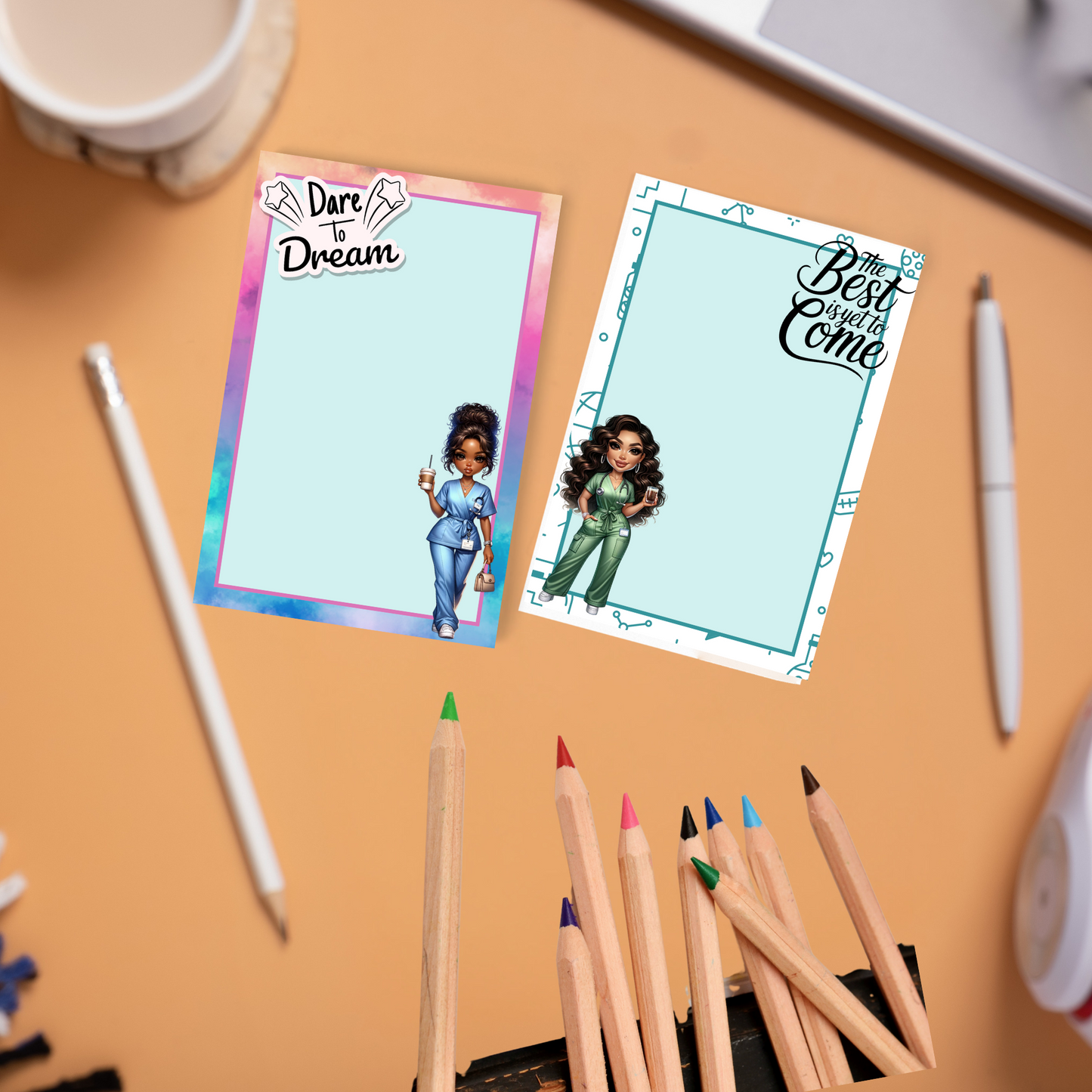 💖🩺 Chibi Nurse Notepad Collection | 4x6 Cute Pads | 25 Adorable Designs | 50 Pages 🌈💊