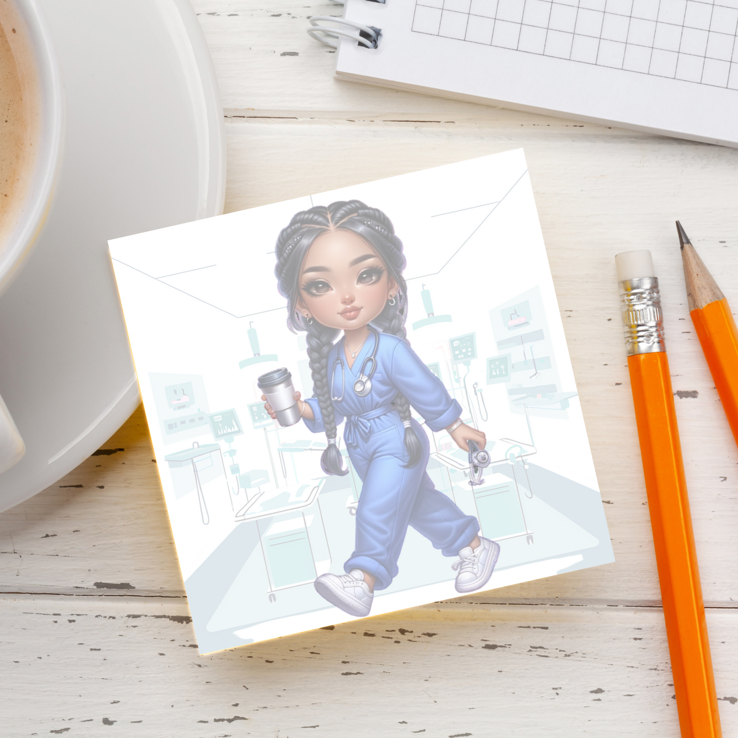 Chibi Nurse Notepad 3x3