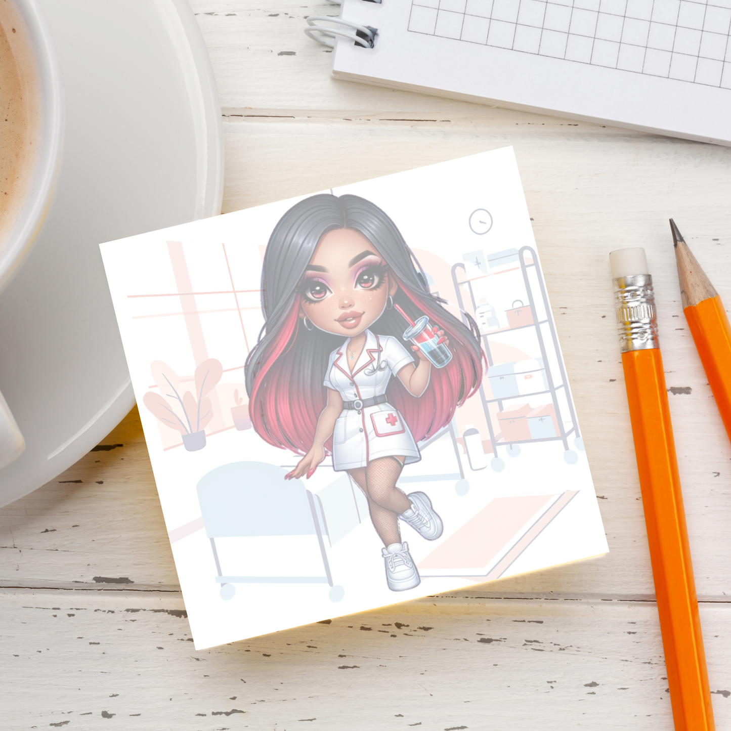 Chibi Nurse Notepad 3x3