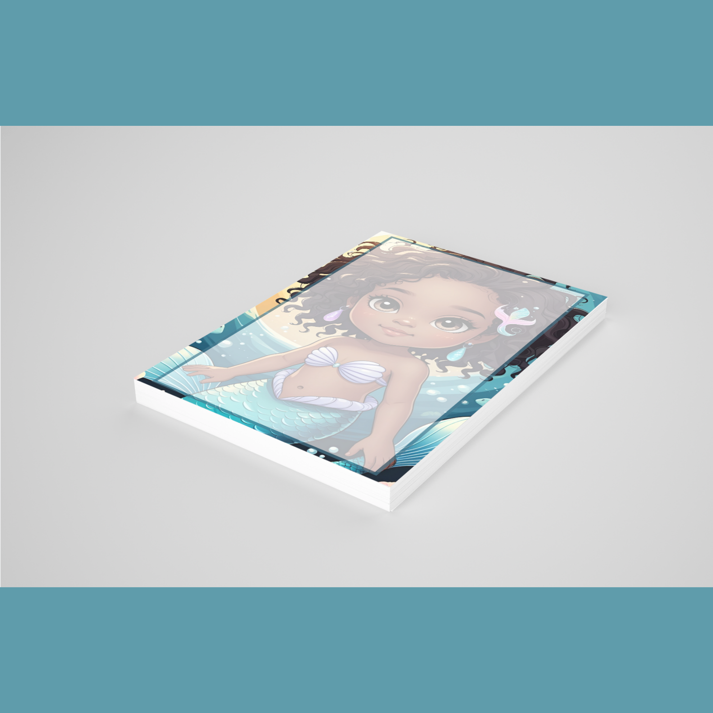 ππ§πΏββοΈ Chibi Mermaid Notepad  Version C| Brown Girl Magic | 4x6 | 50 Pages Cute Kawaii Stationery | Gift for Mermaid Lovers πβ¨
