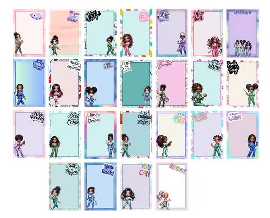 💖🩺 Chibi Nurse Notepad Collection | 4x6 Cute Pads | 25 Adorable Designs | 50 Pages 🌈💊