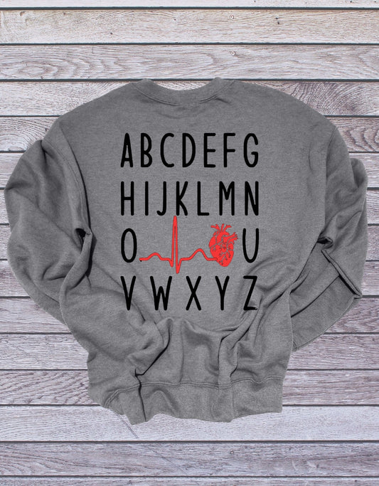 ABC's of EKG Sweatshirt